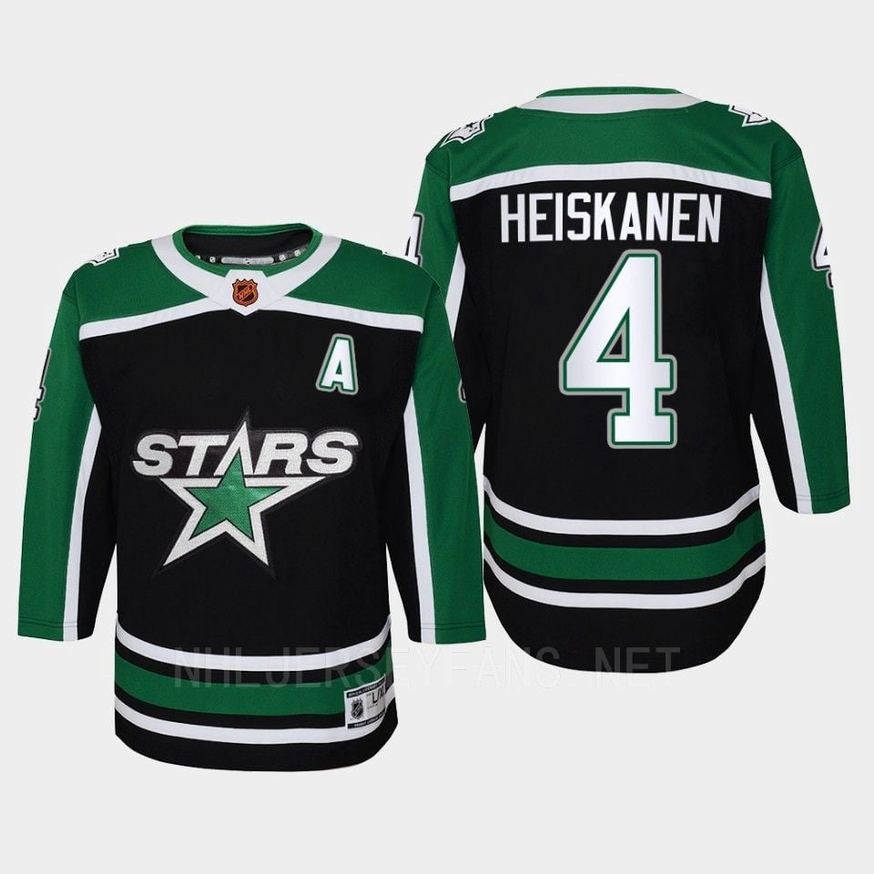 Miro Heiskanen 4 Dallas Stars 2022 Special Edition 2.0 Retro Youth Jersey Black - JS896 