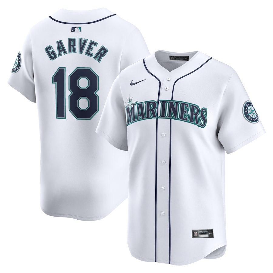 Mitch Garver 18 Seattle Mariners Home Limited Men Jersey - White 