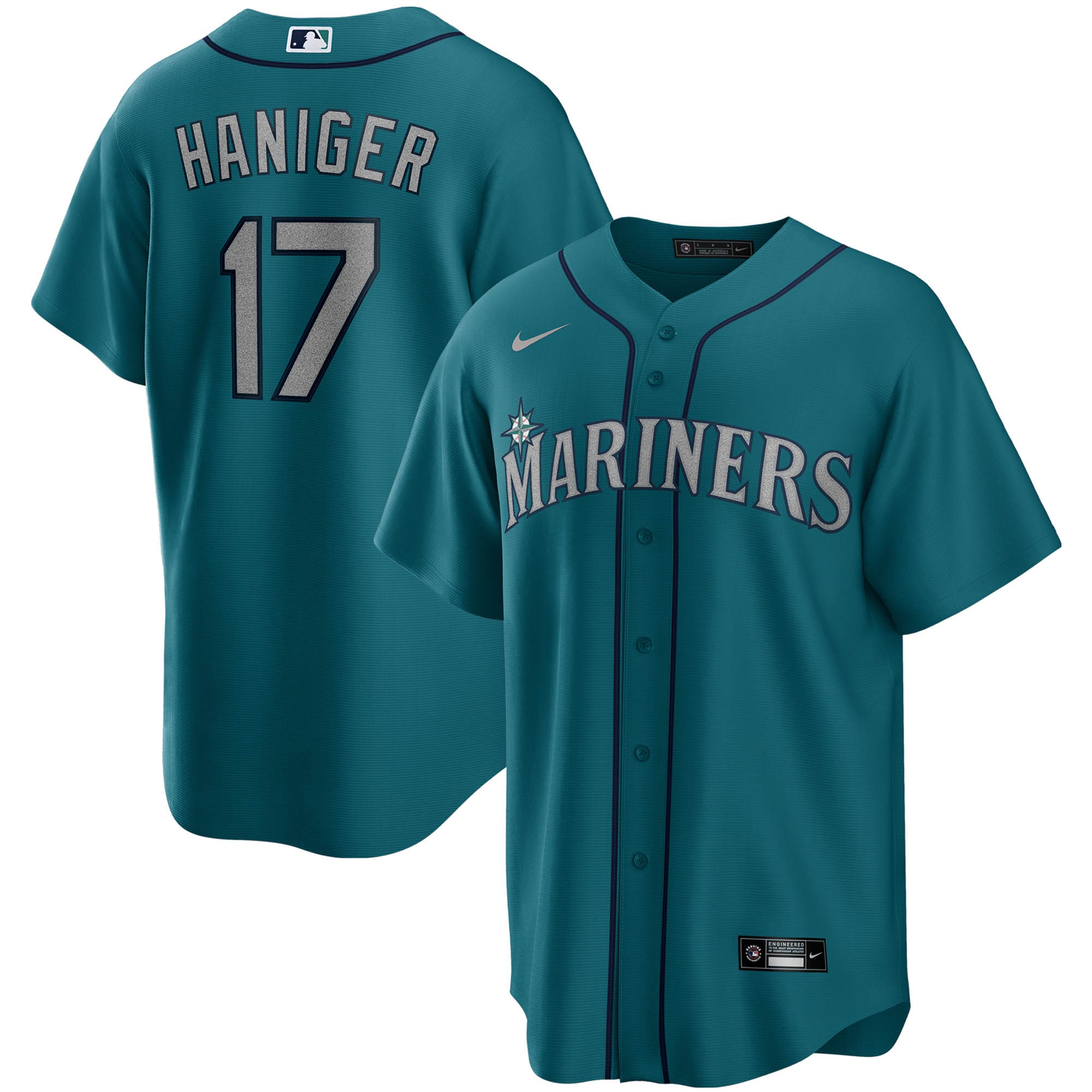 Mitch Haniger Seattle Mariners Alternate Replica Player Name Jersey - Aqua