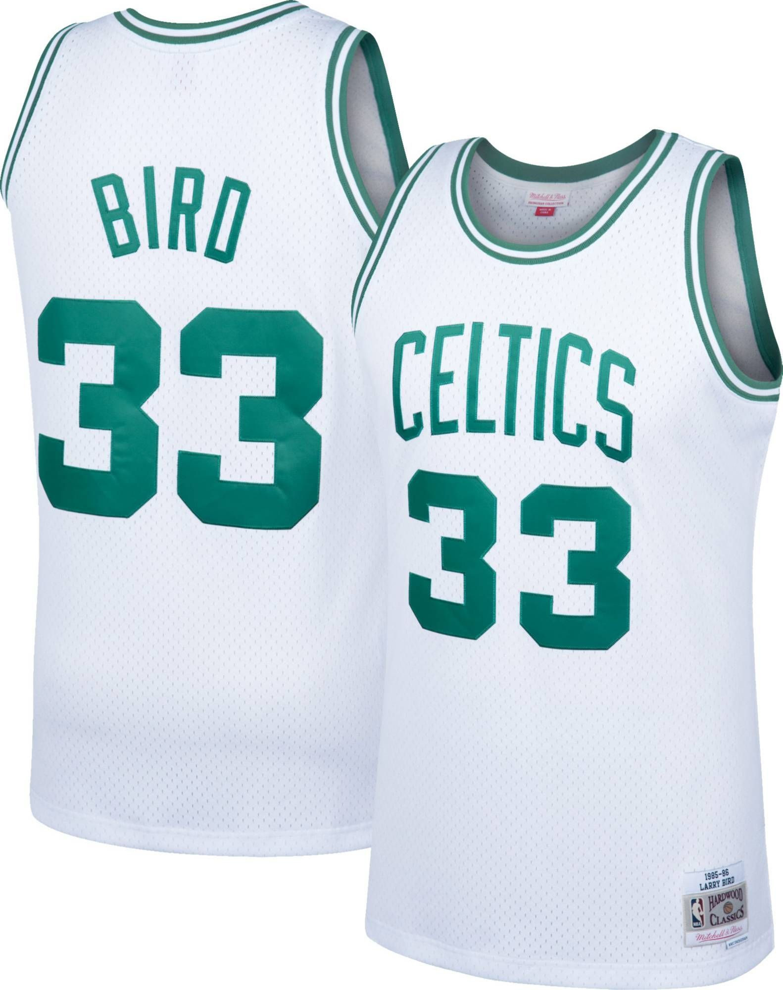 Mitchell & Ness Men's Boston Celtics Larry Bird 33 Swingman White Jersey - JS557