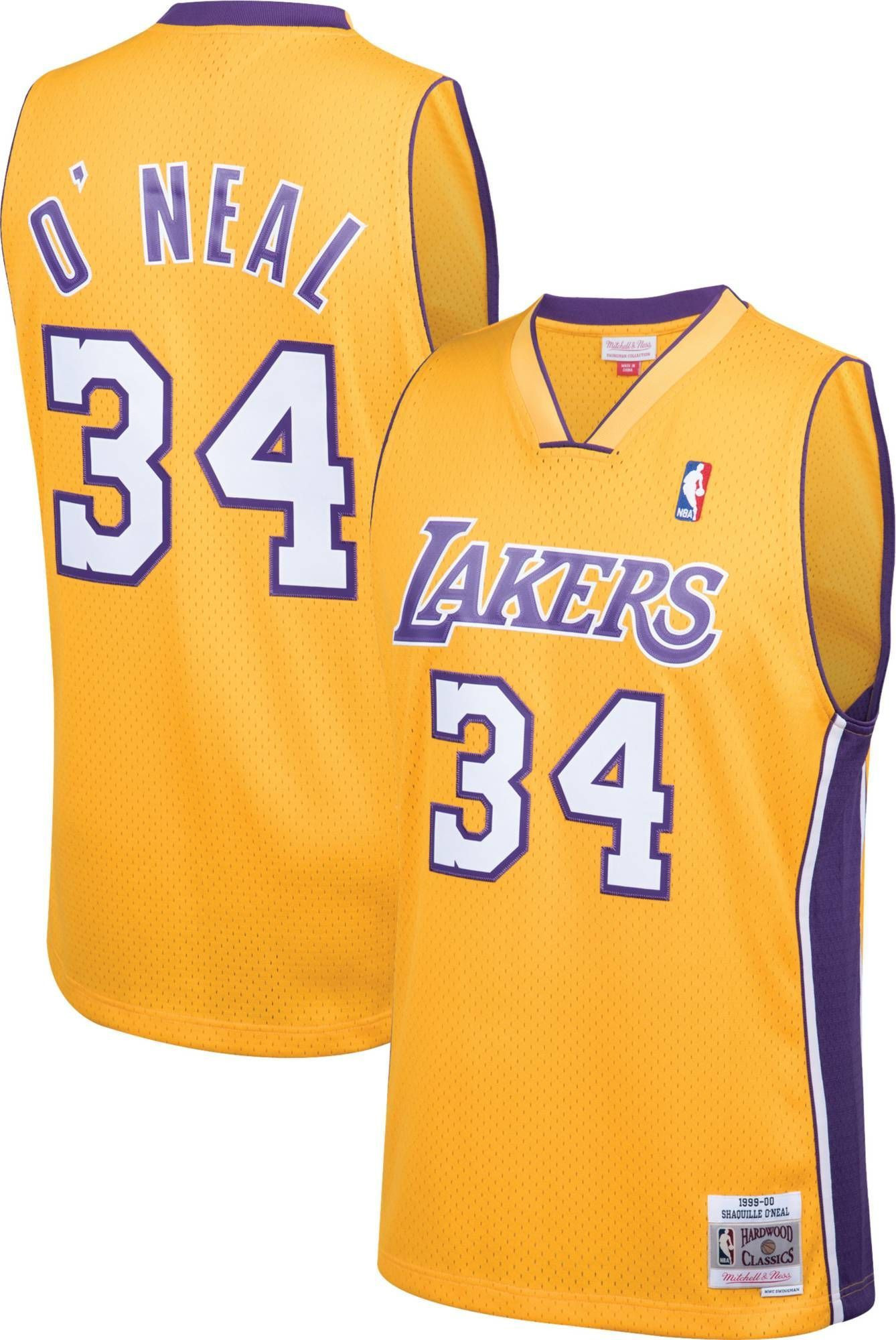 Mitchell & Ness Men's Los Angeles Lakers Shaquille O'neal 34 Swingman Jersey - JS427 