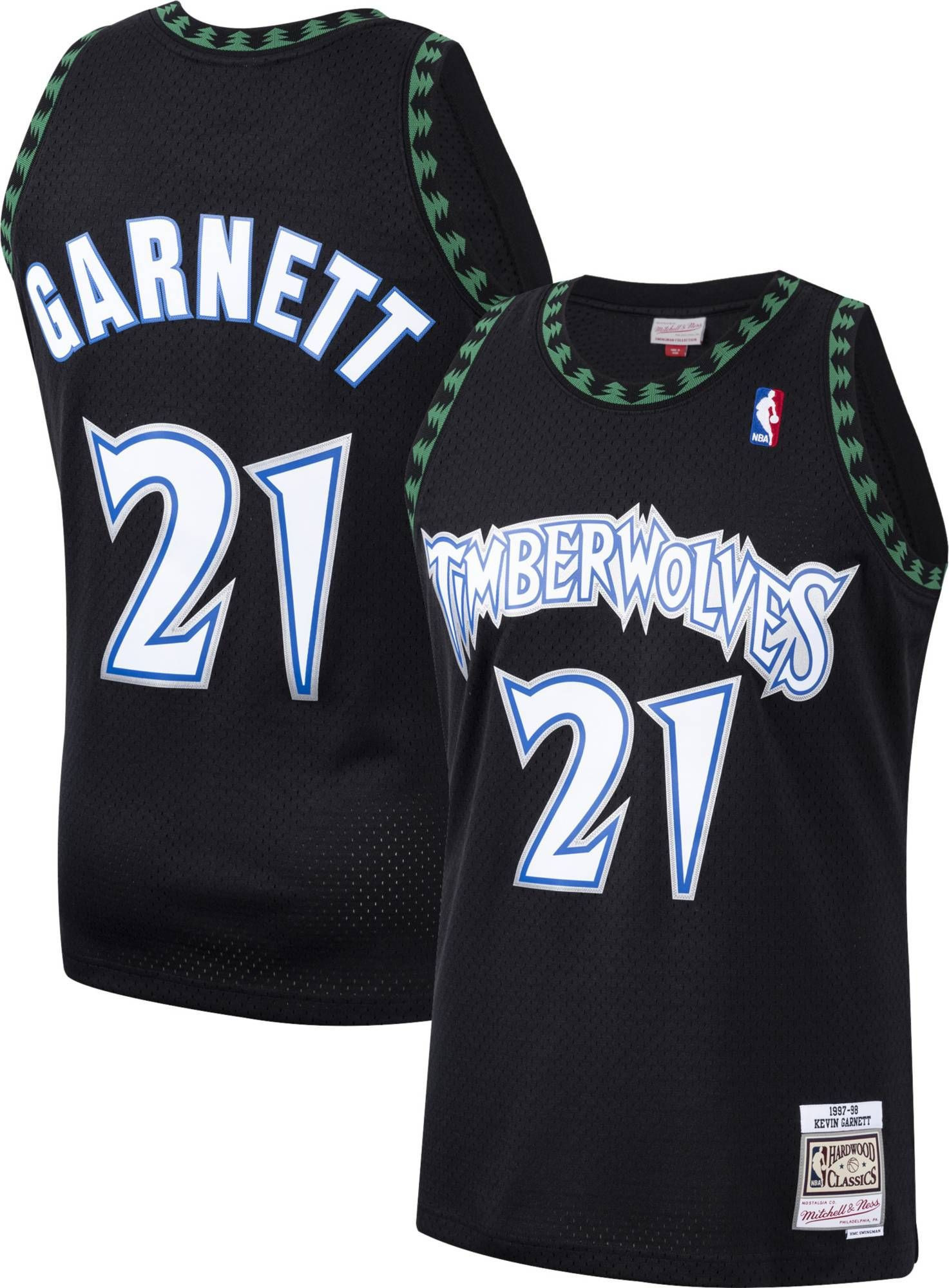 Mitchell & Ness Men's Minnesota Timberwolves Kevin Garnett 21 Swingman Jersey - JS472 