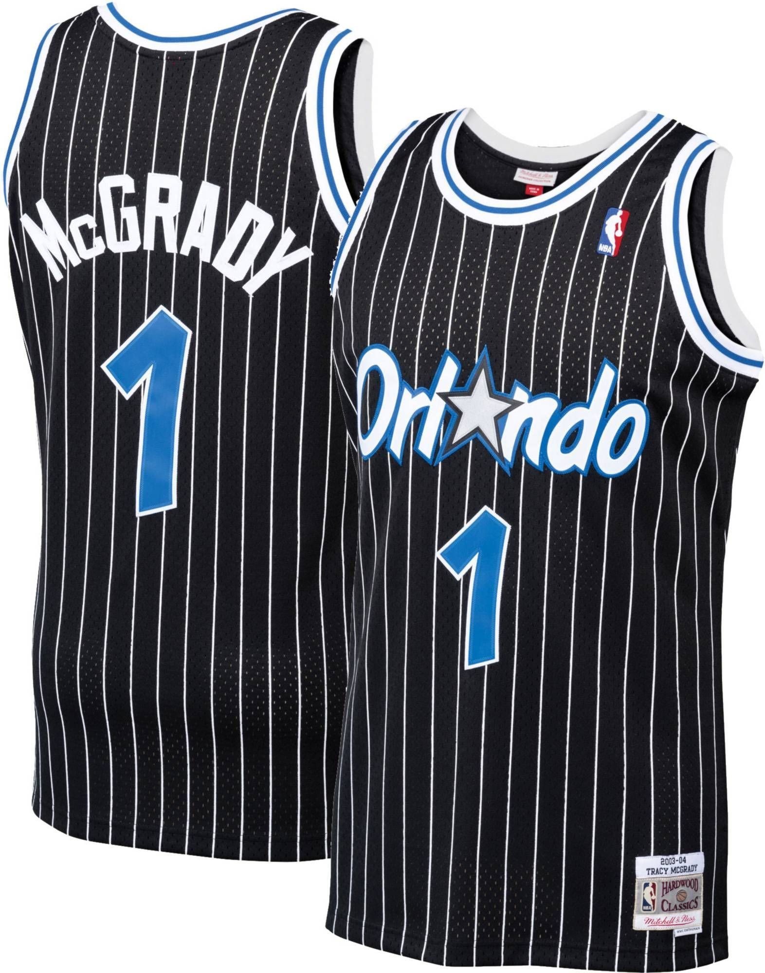 Mitchell & Ness Men's Orlando Magic Tracy Mcgrady 1 Swingman Black Jersey - JS310 