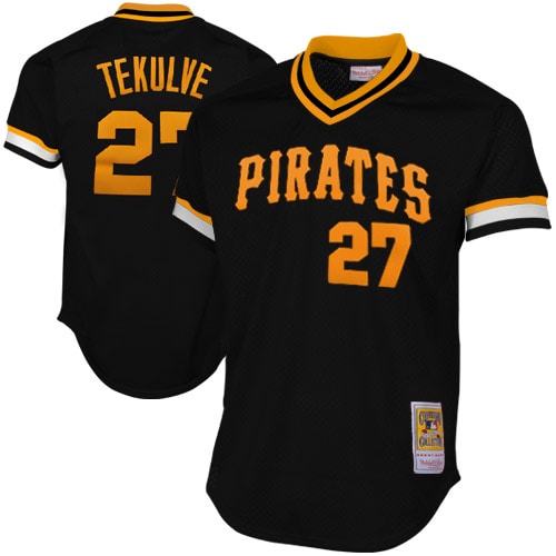 Mitchell & Ness Pittsburgh Pirates Kent Tekulve 1982 Cooperstown Collection Practice Jersey - Black 