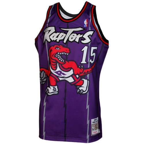 Alternative view of Mitchell & Ness Vince Carter Toronto Raptors 1998-1999 Throwback Jersey - Purple - JS447 