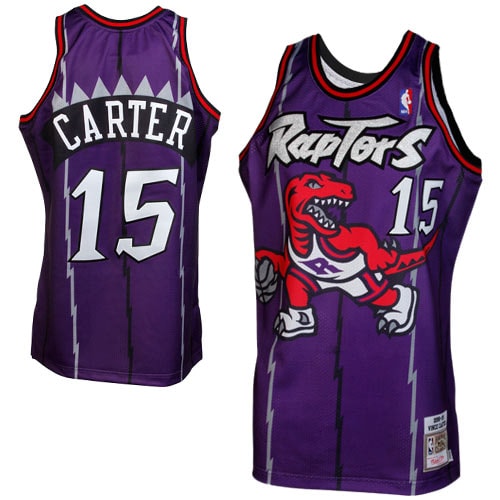 Mitchell & Ness Vince Carter Toronto Raptors 1998-1999 Throwback Jersey - Purple - JS447 