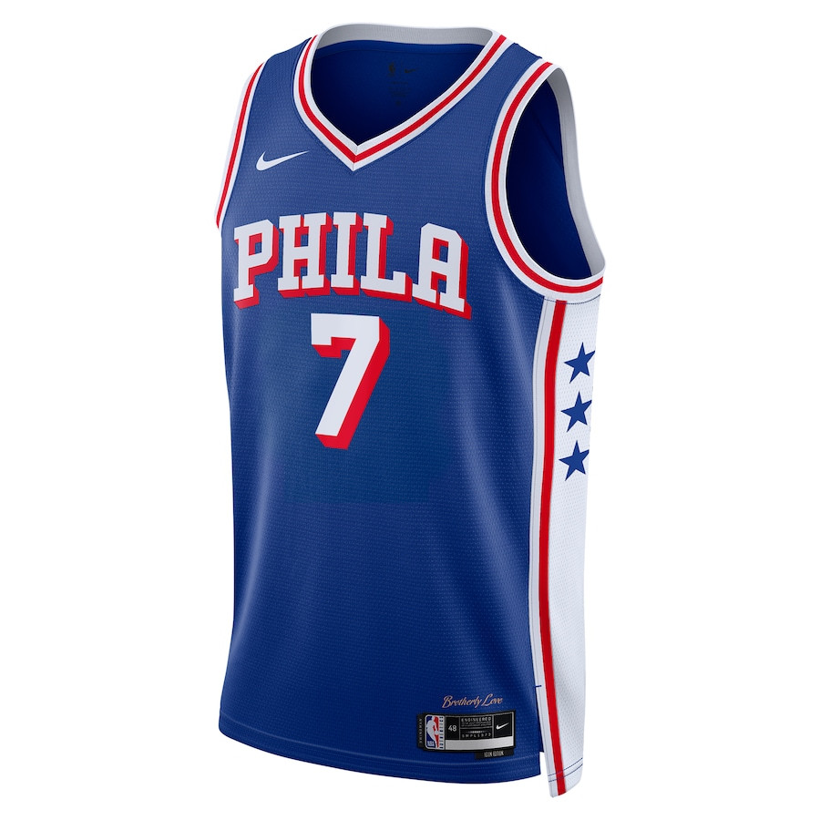 Alternative view of Mo Bamba 7 Philadelphia 76ers 2023/24 Swingman Jersey - Icon Edition - Royal - JS341 