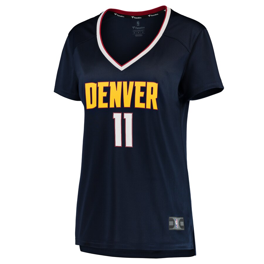 Alternative view of Monte Morris Denver Nuggets Fanatics Branded Women's Fast Break Player Jersey - Icon Edition - Navy