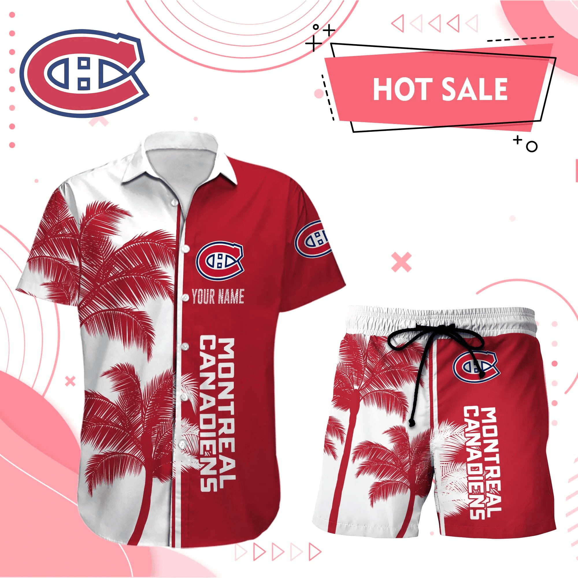 Montreal Canadiens Hawaiian Shirt And Set - Customized - JS626 