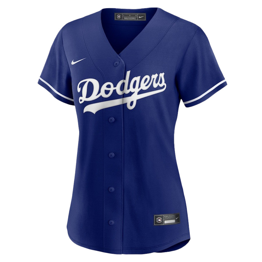 Alternative view of Mookie Betts 50 Los Angeles Dodgers Posture 2023 Alternate Player Women Jersey - Royal 
