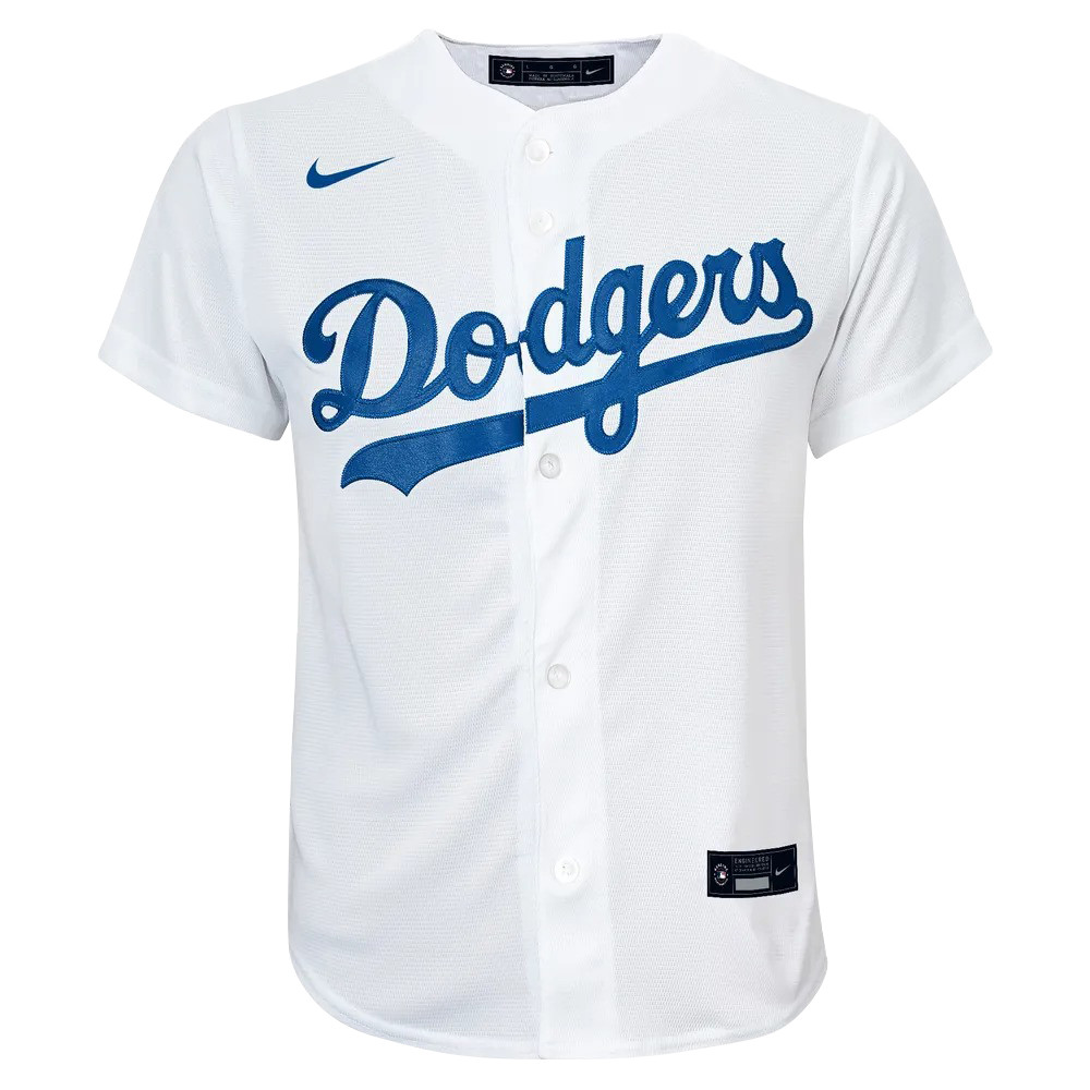 Alternative view of Mookie Betts 50 Los Angeles Dodgers Signed Cartoon 2023 Home Player YOUTH Jersey - White 