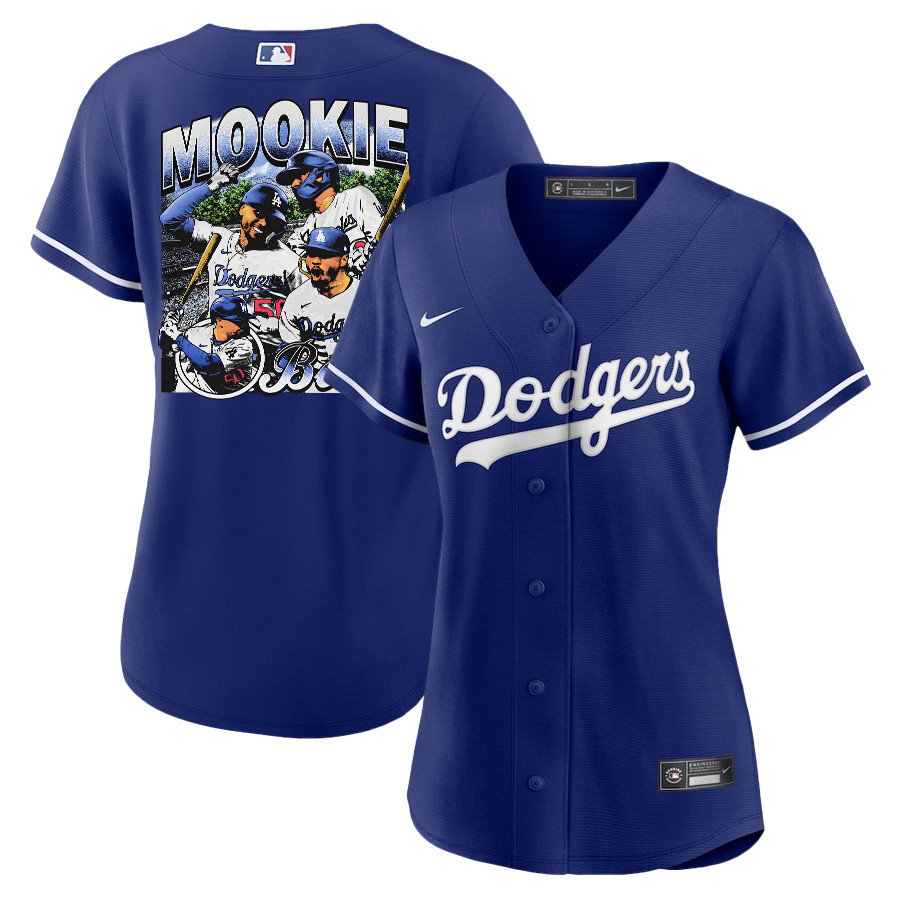 Mookie Betts 50 Los Angeles Dodgers Stadium 2023 Alternate Player Women Jersey - Royal 
