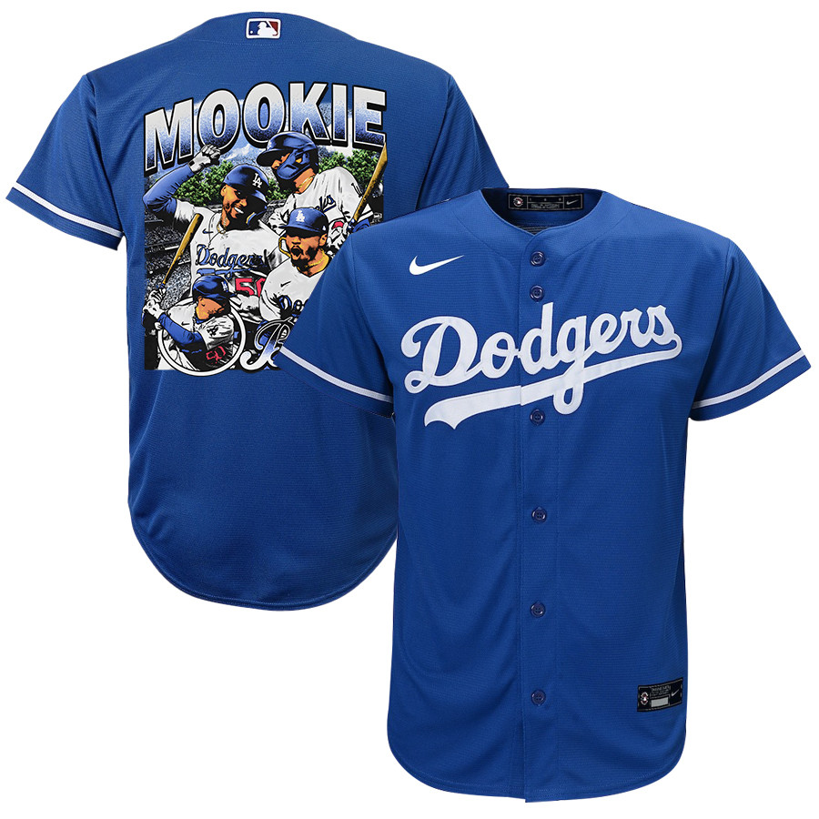 Mookie Betts 50 Los Angeles Dodgers Stadium 2023 Alternate Player YOUTH Jersey - Royal 