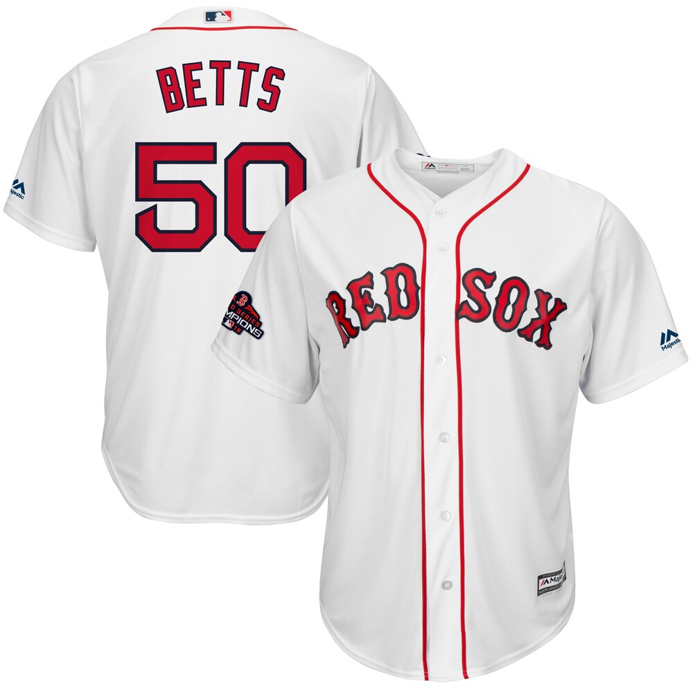 Mookie Betts Boston Red Sox Majestic 2018 World Series Champions Cool Base Big & Tall Player Jersey - White