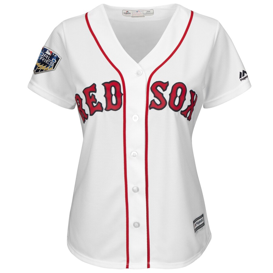 Alternative view of Mookie Betts Boston Red Sox Majestic Women's 2018 World Series Cool Base Player Jersey - White
