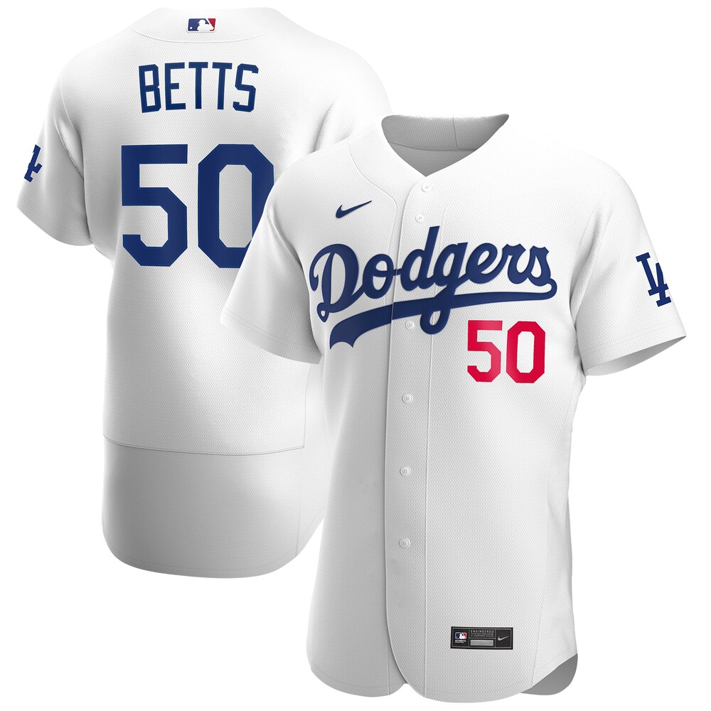 Mookie Betts Los Angeles Dodgers 2020 Home Official Player Jersey - White