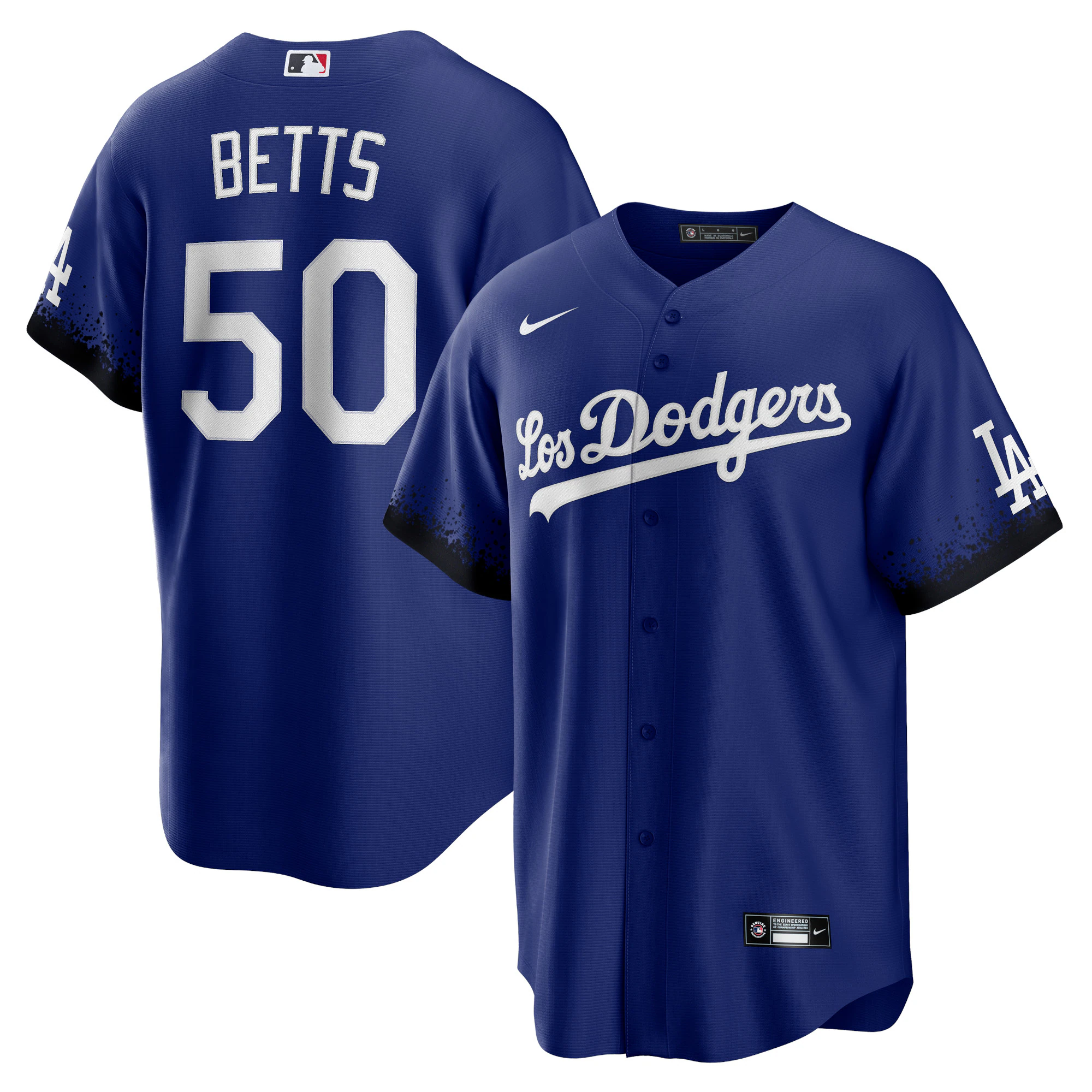 Alternative view of Mookie Betts Los Angeles Dodgers City Connect Replica Player Jersey – Royal