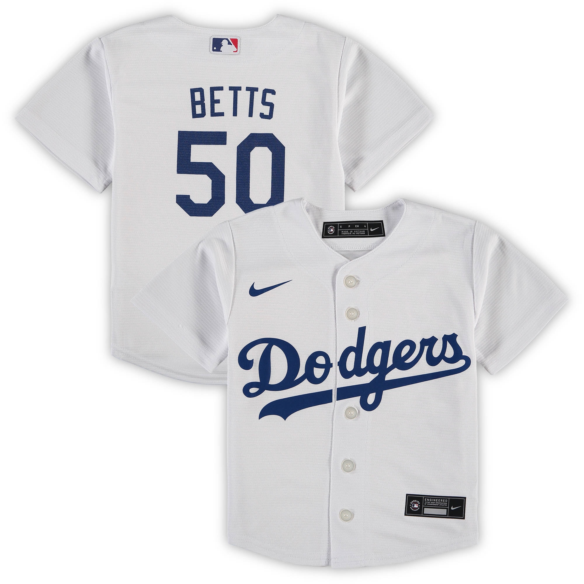 Mookie Betts Los Angeles Dodgers Preschool Replica Player Jersey - White