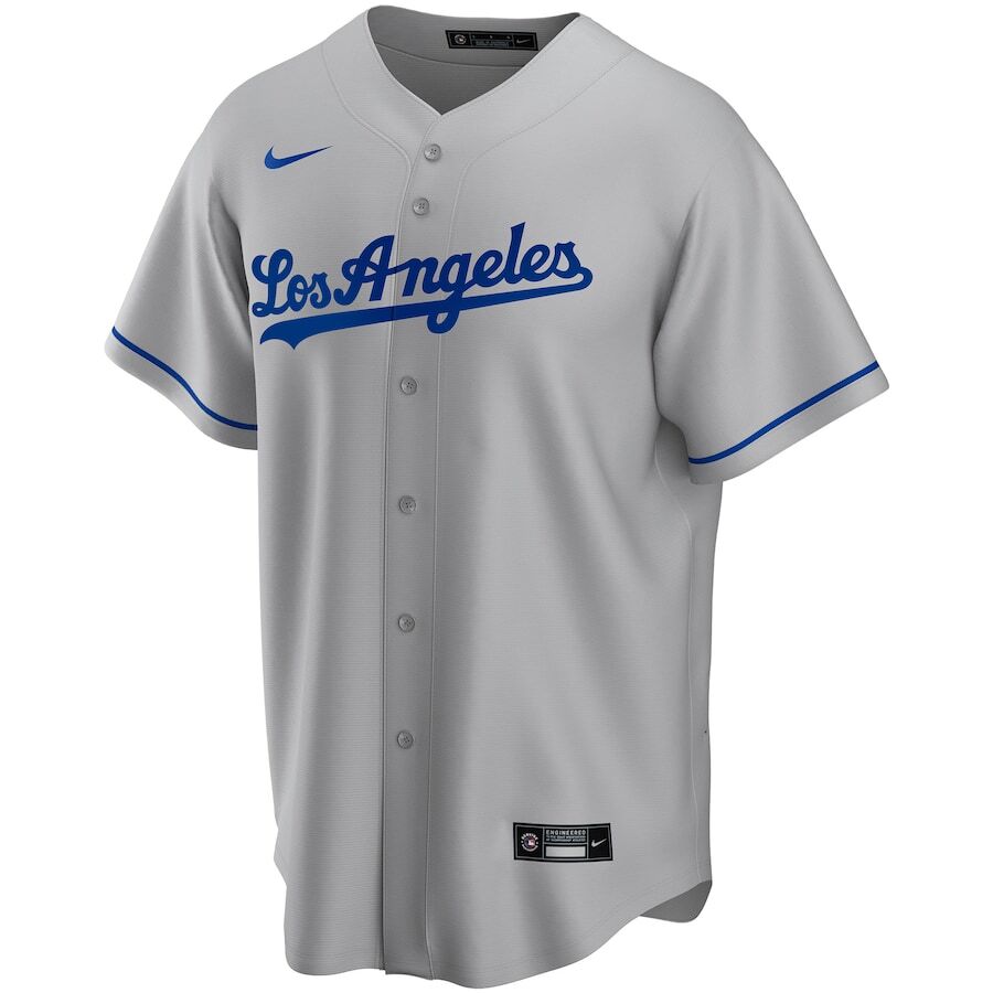 Alternative view of Mookie Betts Los Angeles Dodgers Road 2020 Replica Player Jersey - Gray