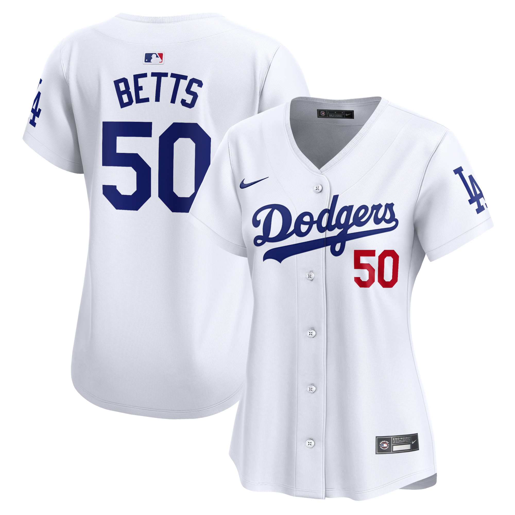 Mookie Betts Los Angeles Dodgers Women's Home Limited Player Jersey - White