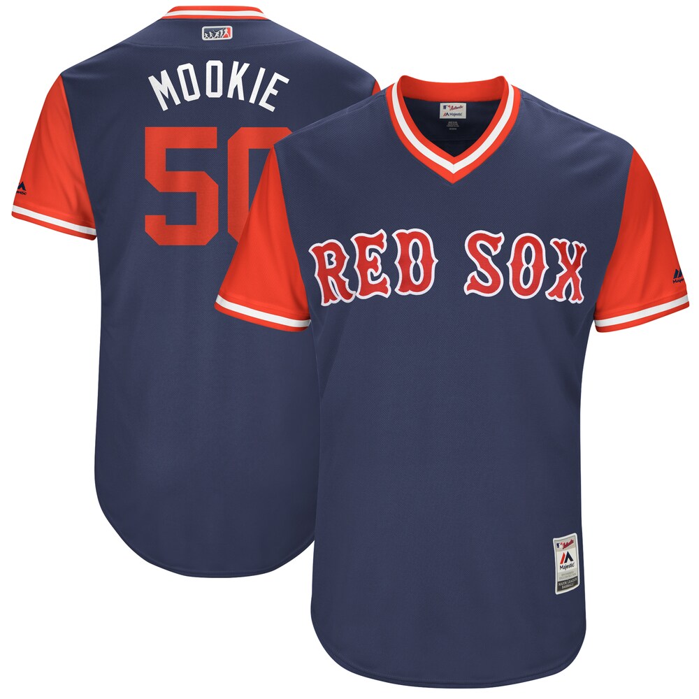 Mookie Betts "mookie" Boston Red Sox Majestic 2017 Little League World Series Players Weekend Classic Jersey - Navy/red