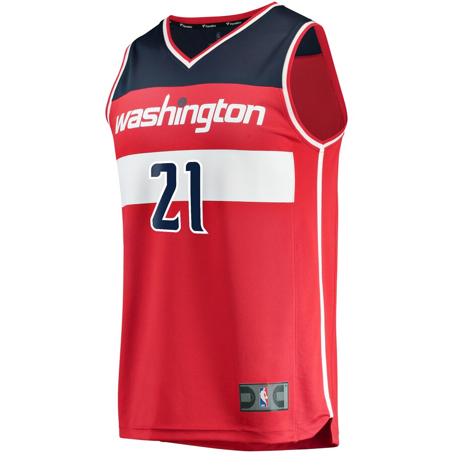 Alternative view of Moritz Wagner Washington Wizards Fanatics Branded Fast Break Replica Jersey Red - Icon Edition