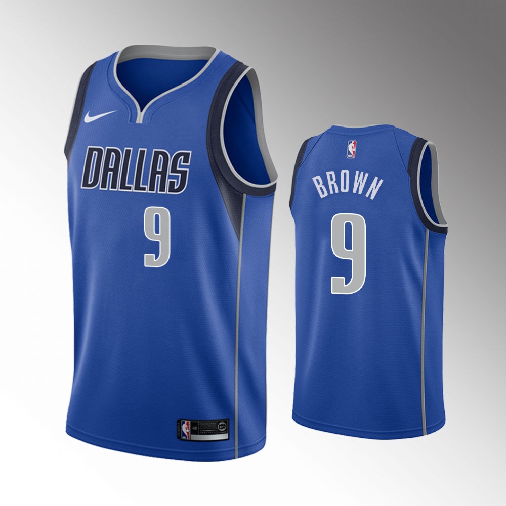 Moses Brown Dallas Mavericks 2021 Icon Edition Blue 2021 Trade Jersey