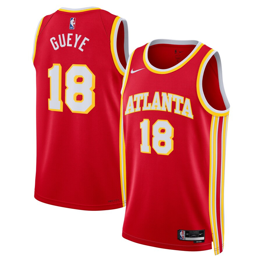 Mouhamed Gueye 18 Atlanta Hawks Unisex Swingman Jersey - Icon Edition - Red - JS434 