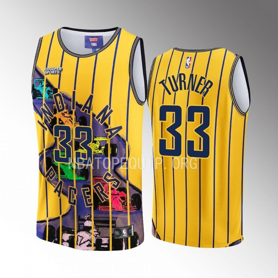Myles Turner 33 Indiana Pacers NBA & KidSuper Studios Unisex Hometown Jersey - JS522 