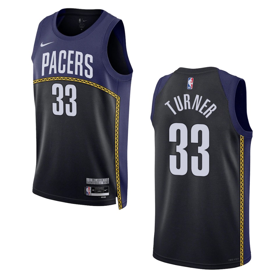Myles Turner City Edition Indiana Pacers 2022-23 Blue Swingman Jersey