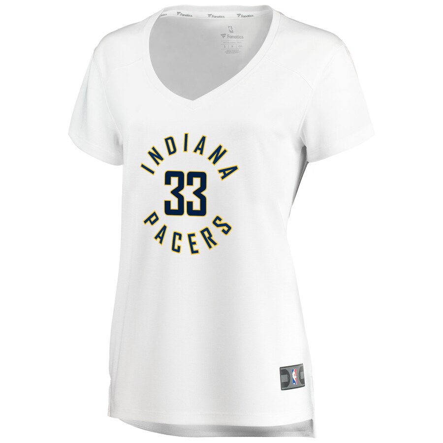 Alternative view of Myles Turner Indiana Pacers Fanatics Branded Women's Fast Break Replica Jersey - Association Edition - White
