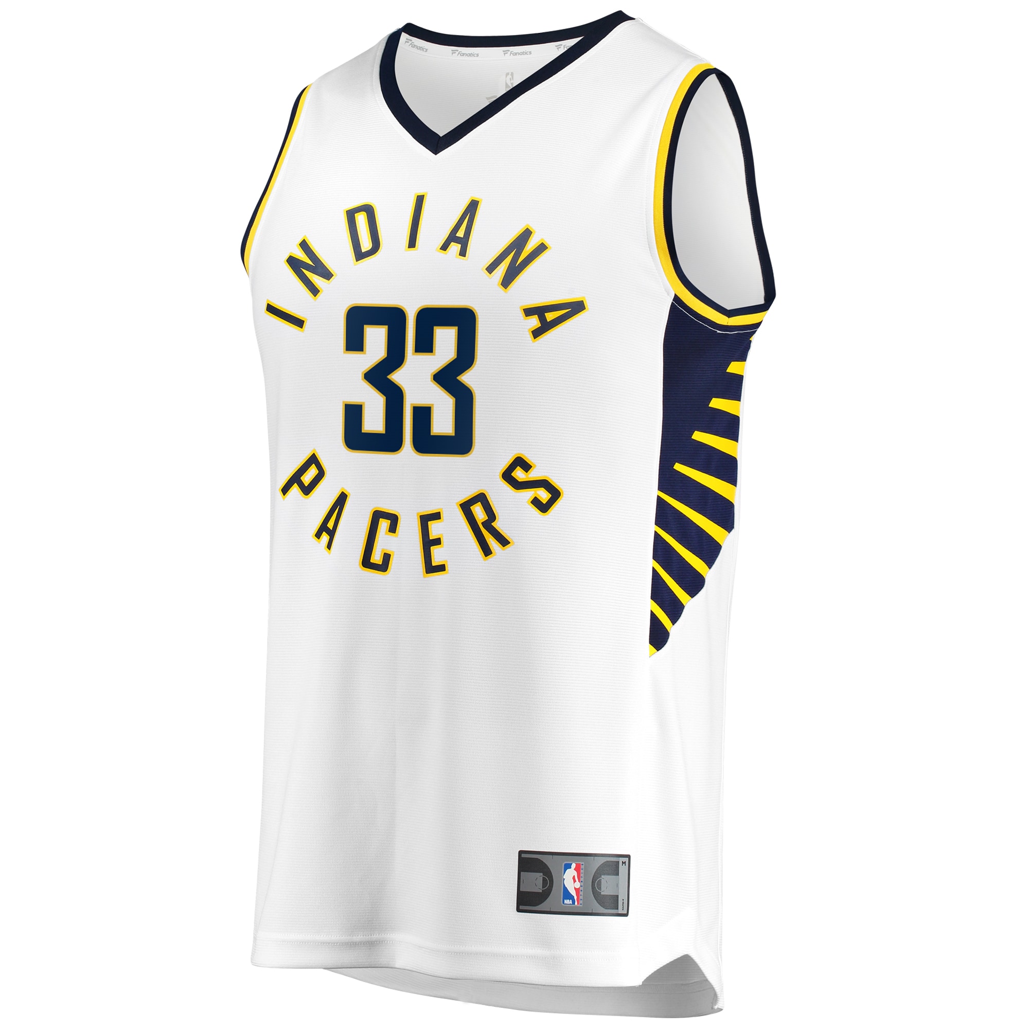 Alternative view of Myles Turner Indiana Pacers Fanatics Fast Break Replica Jersey - Association Edition - White