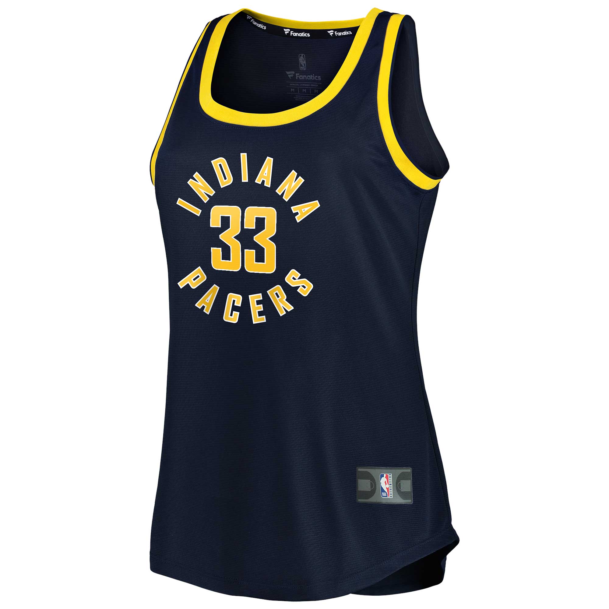 Alternative view of Myles Turner Indiana Pacers Fanatics Women's Fast Break Tank Jersey - Icon Edition - Navy