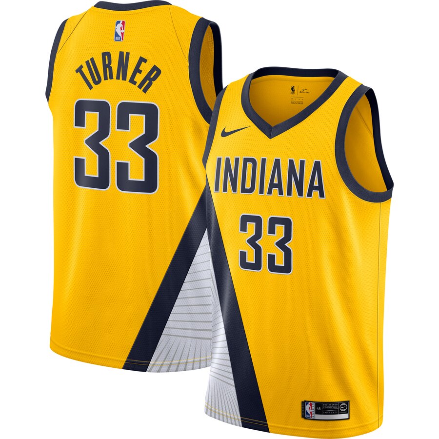 Myles Turner Indiana Pacers Finished Swingman Jersey Gold - Statement Edition