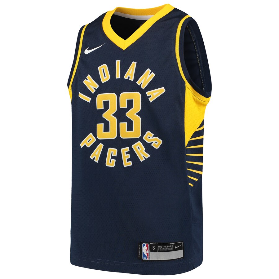 Alternative view of Myles Turner Indiana Pacers Youth Swingman Jersey - Navy - Icon Edition