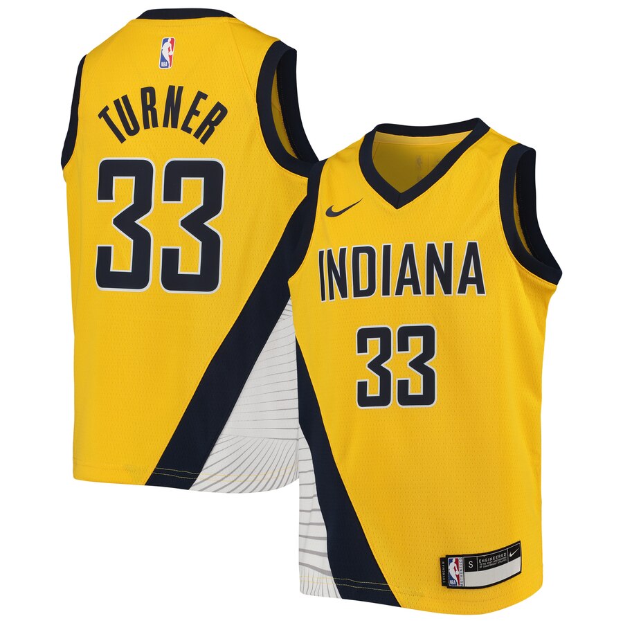 Myles Turner Indiana Pacers Youth Swingman Player Jersey - Statement Edition - Gold