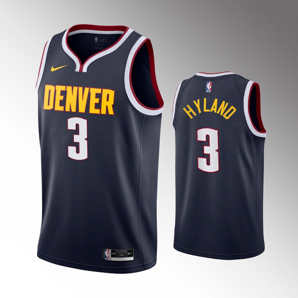 Nah'shon Hyland Denver Nuggets 2021 Icon Edition Navy 2021 Nba Draft Jersey