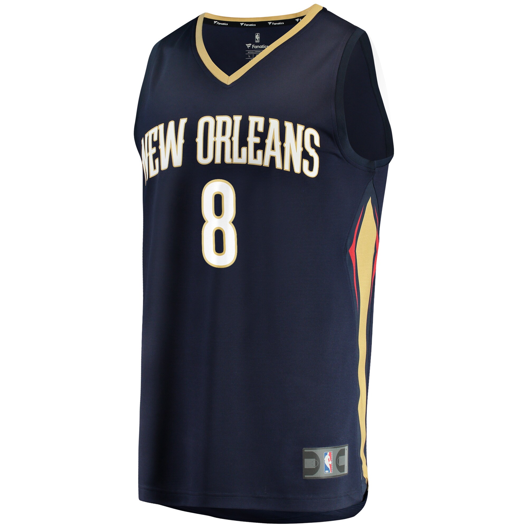 Alternative view of Naji Marshall New Orleans Pelicans Fanatics Fast Break Replica Jersey - Icon Edition - Navy