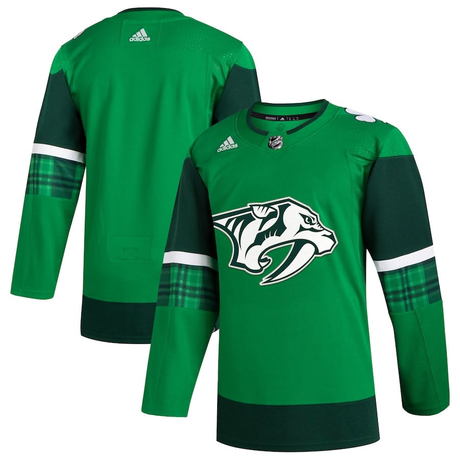 Nashville Predators 2023 St. Patrick's Day Primegreen Men Jersey - Kelly Green - JS788 