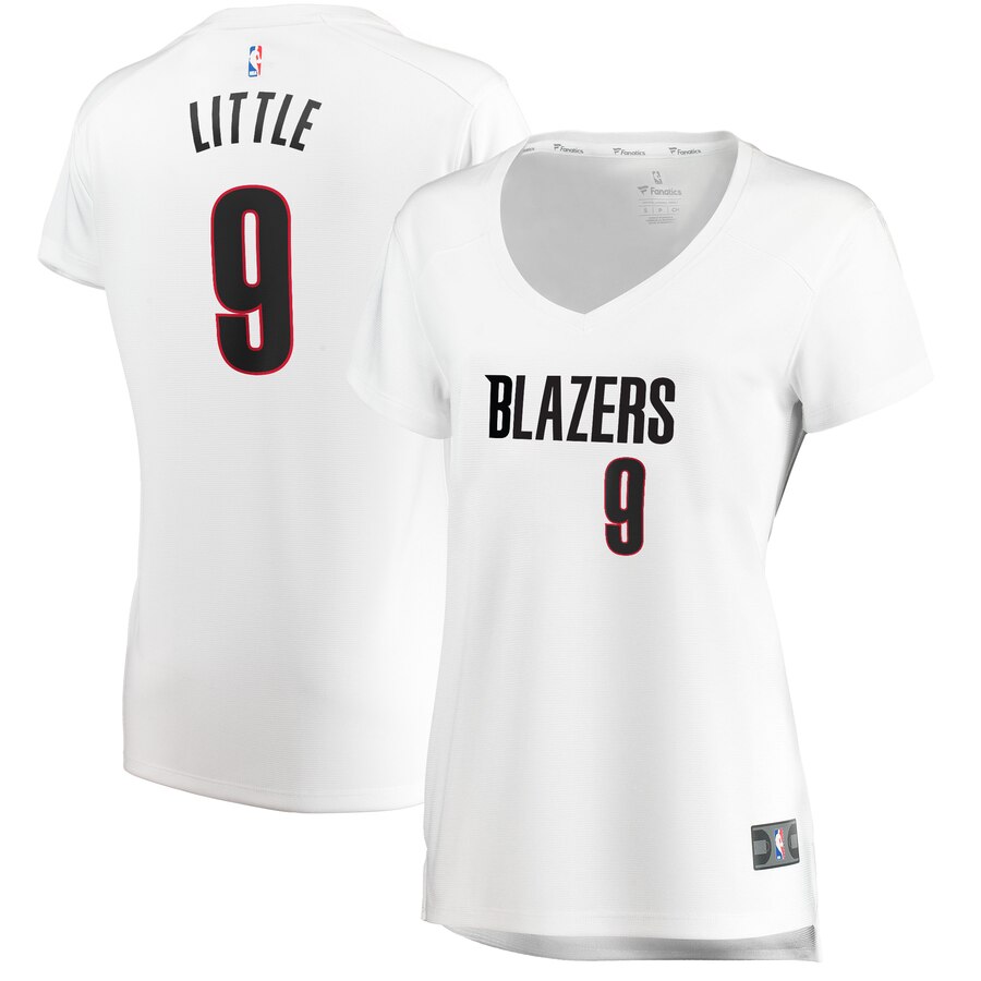 Nassir Little Portland Trail Blazers Fanatics Branded Women's Fast Break Player Jersey - Association Edition - White