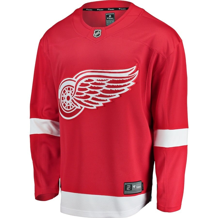 Alternative view of Nate Danielson #29 Detroit Red Wings 2023 Draft Home Men Jersey - Red - JS489 