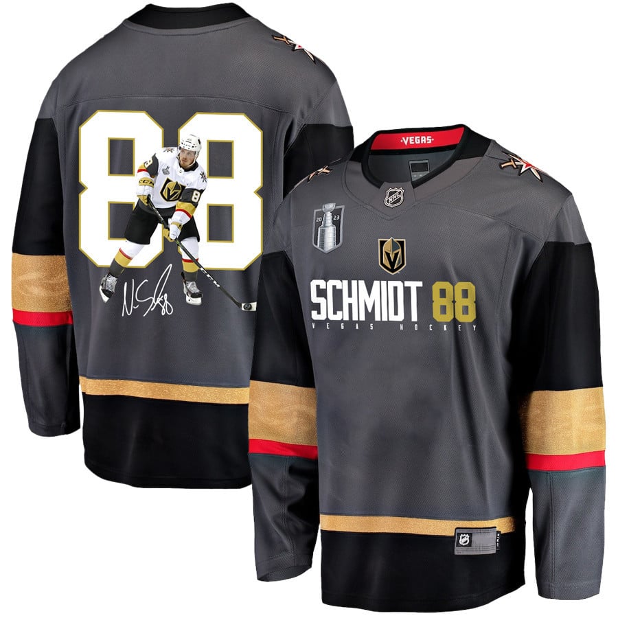 Nate Schmidt 88 Vegas Golden Knights Defensive Anchor 2023 Champions Stanley Cup Men Jersey - Black - JS804 