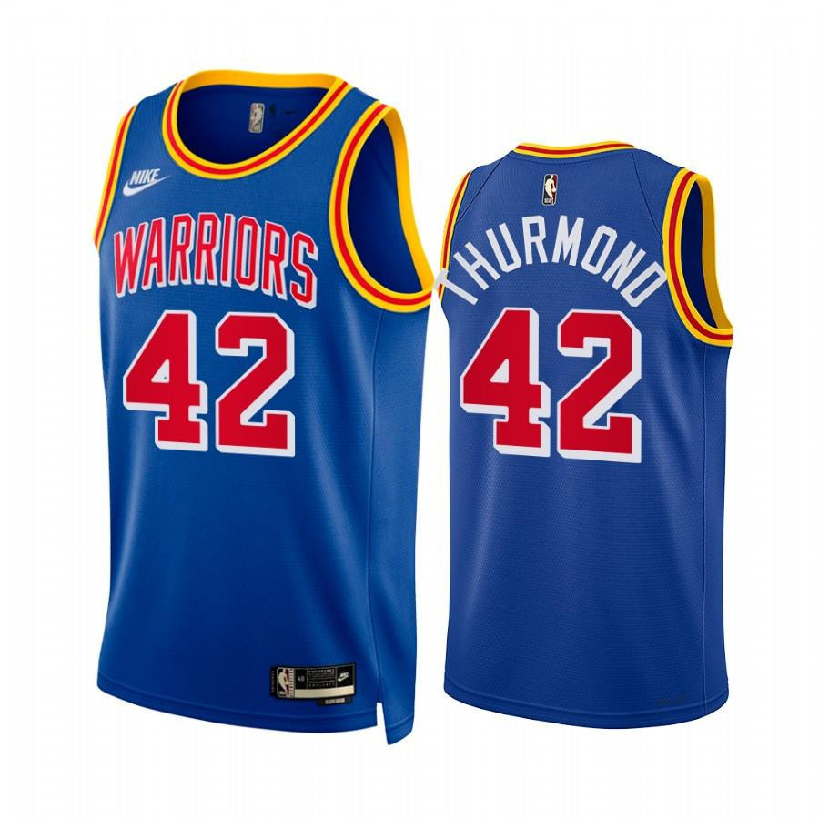 Nate Thurmond Golden State Warriors Classic Edition Royal 42 Jersey Year Zero - Men Jersey - JS965 