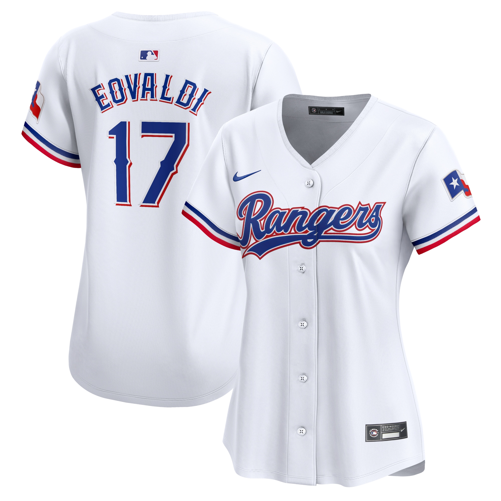 Nathan Eovaldi Texas Rangers Women's Home Limited Player Jersey - White