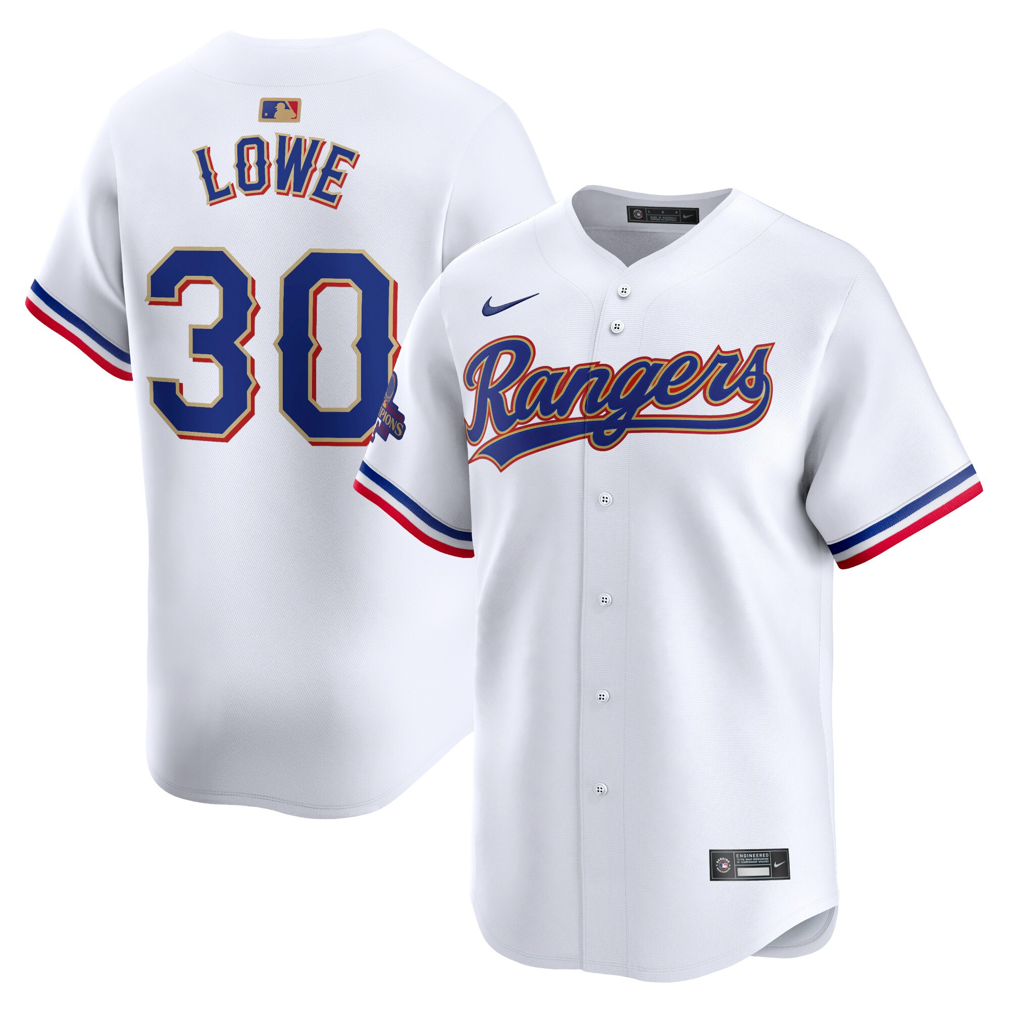 Nathaniel Lowe Texas Rangers 2024 Gold Collection Limited Player JerseyÃƒâ€šÃ‚Â ÃƒÂ¢Ã¢â€šÂ¬Ã¢â‚¬Å“ White