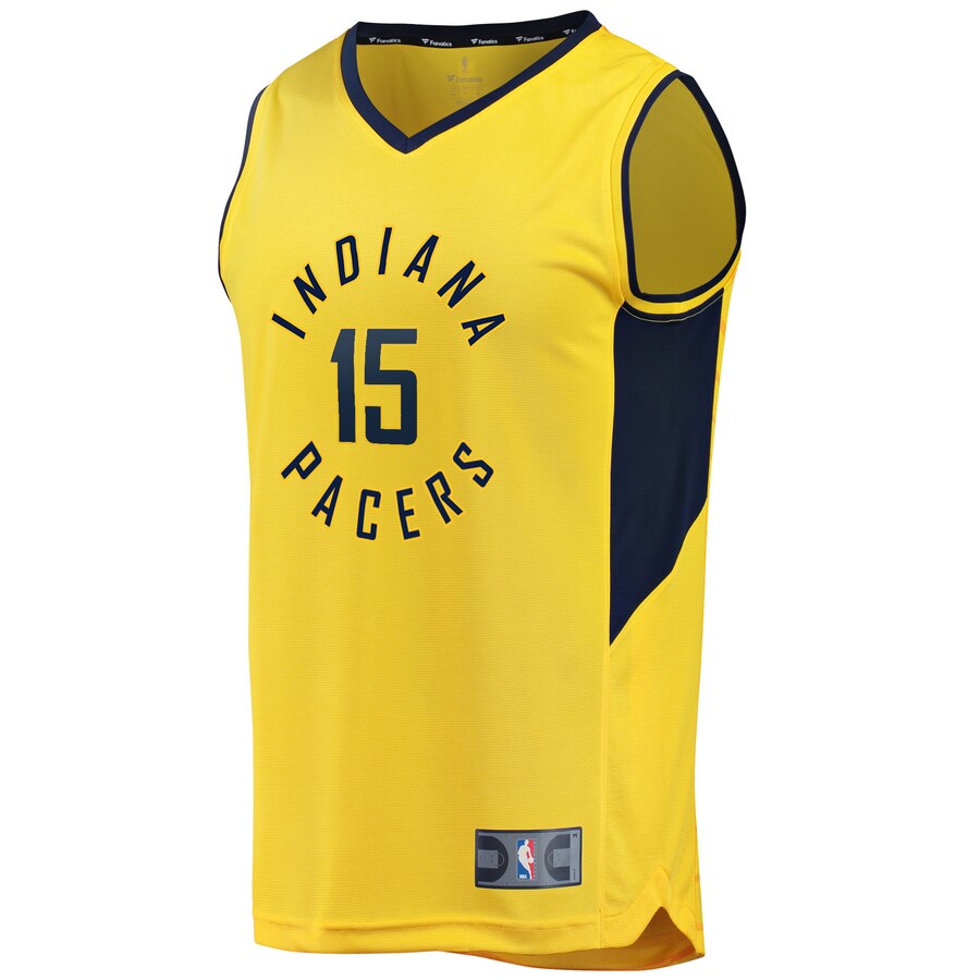 Alternative view of Naz Mitrou-long Indiana Pacers Fanatics Branded Fast Break Player Jersey – Statement Edition – Gold