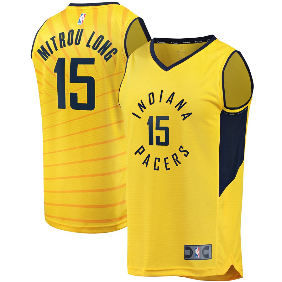 Naz Mitrou-long Indiana Pacers Fanatics Branded Fast Break Player Jersey – Statement Edition – Gold