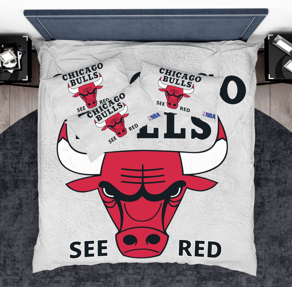 Alternative view of NBA Chicago Bulls Bedding Comforter Set - Custom Bedding Set