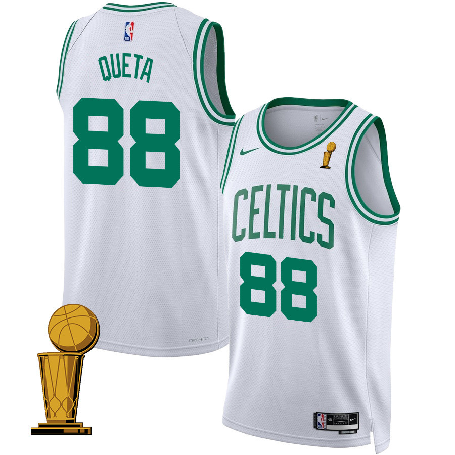Neemias Queta 88 Boston Celtics 2024 FINALS CHAMPIONS Swingman Jersey - Association Edition - White - JS751