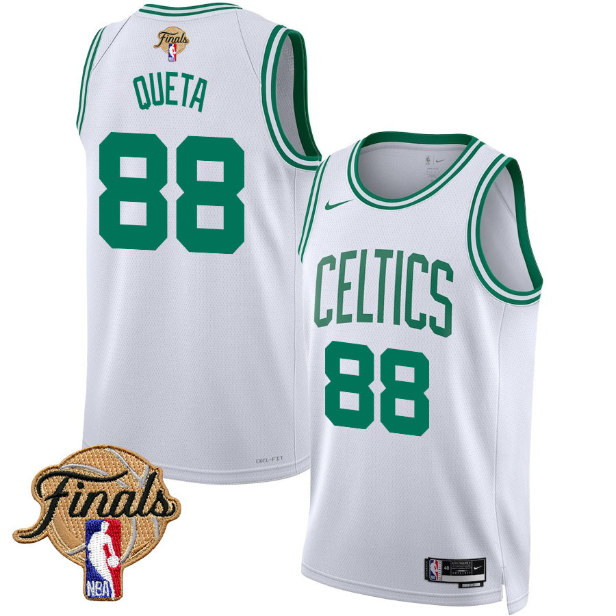Neemias Queta 88 Boston Celtics 2024 FINALS PATCH Swingman Jersey - Association Edition - White - JS194